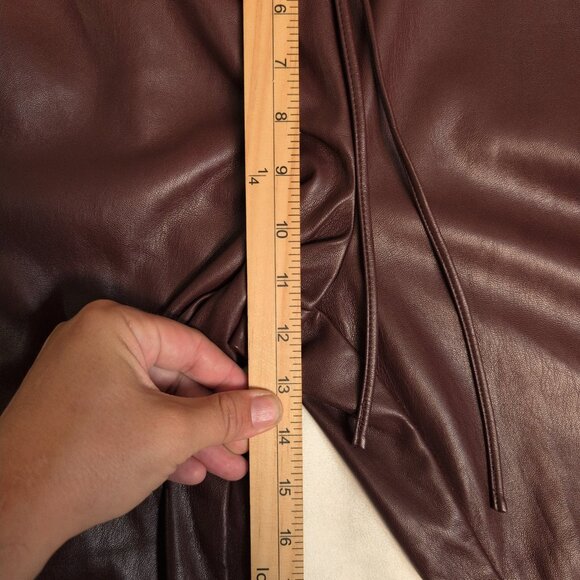 Loft Women's Purple Faux Leather Joggers - Size L - Picture 8 of 10